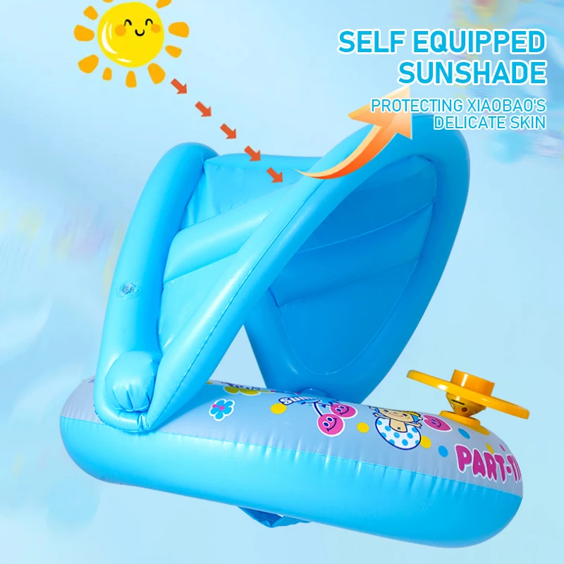 Aquatic Sports - Water Floating Swimming Ring with Steering