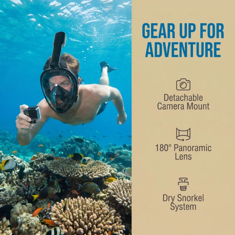 Aquatic Diving - Anti Fog Full Face Snorkeling Diving