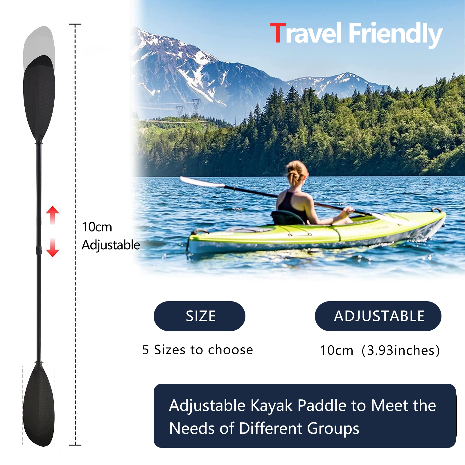 750g 2 Piece Sport Line Kayak  – Kayak Paddle Carbon recenzja i cena