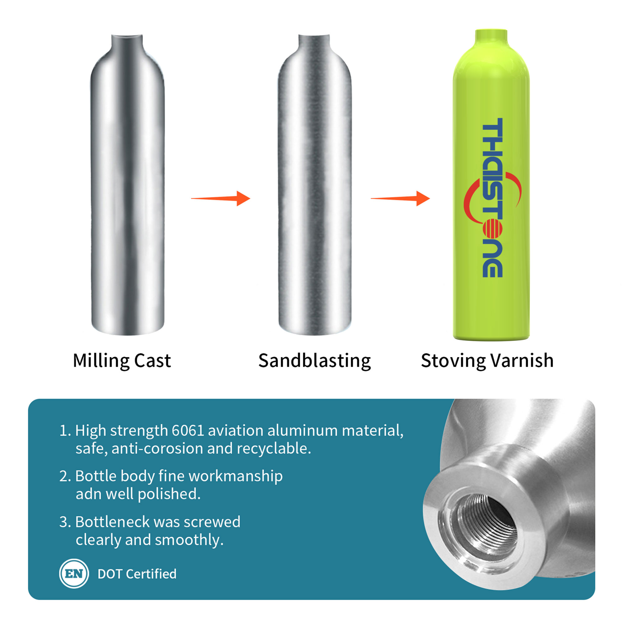 THAISTONE 1L Scuba Oxygen Tank – Aquatic Diving recenzja i cena