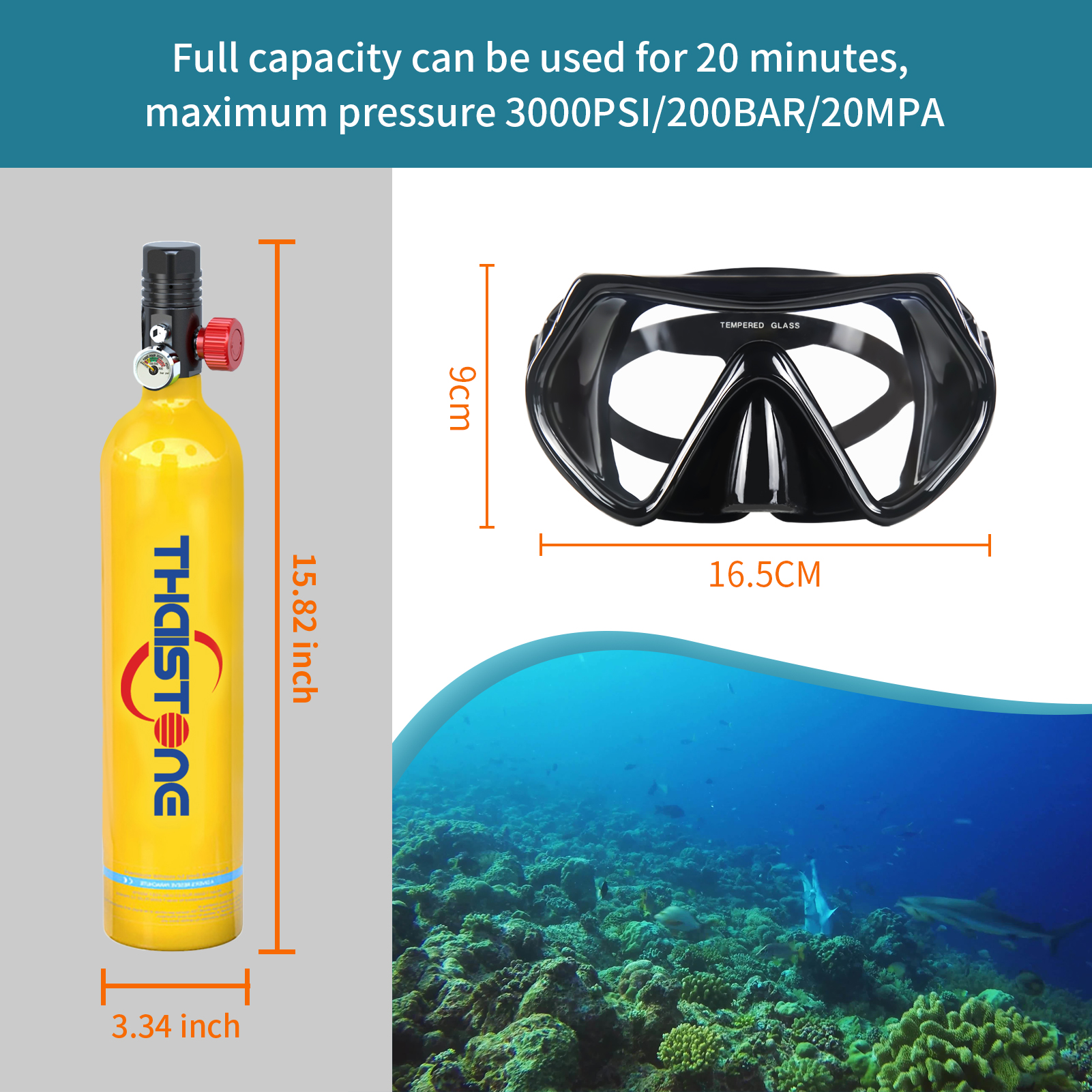 THAISTONE-1L Portable Scuba Di – Aquatic Diving recenzja i cena