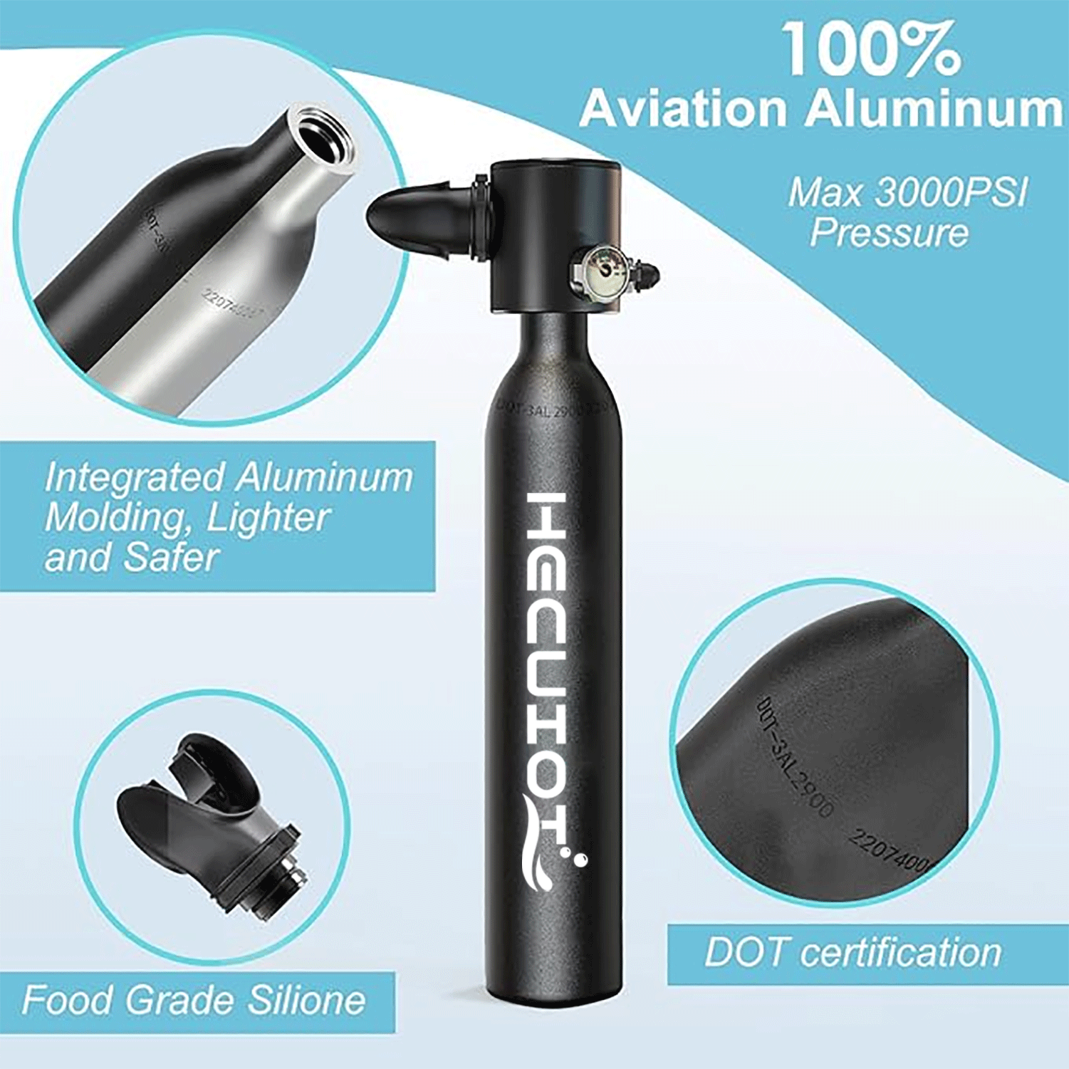 HECUIOI Mini Scuba Tank Diving – Aquatic Diving recenzja i cena